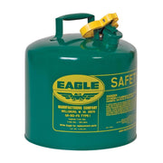 SAFETY CANS, Metal - Green (Oils or Combustibles), CAPACITY: 5 Gal.