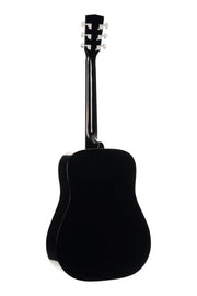 Cort EARTH60BK Earth Series 60 Dreadnought Acoustic Guitar, Back Gloss