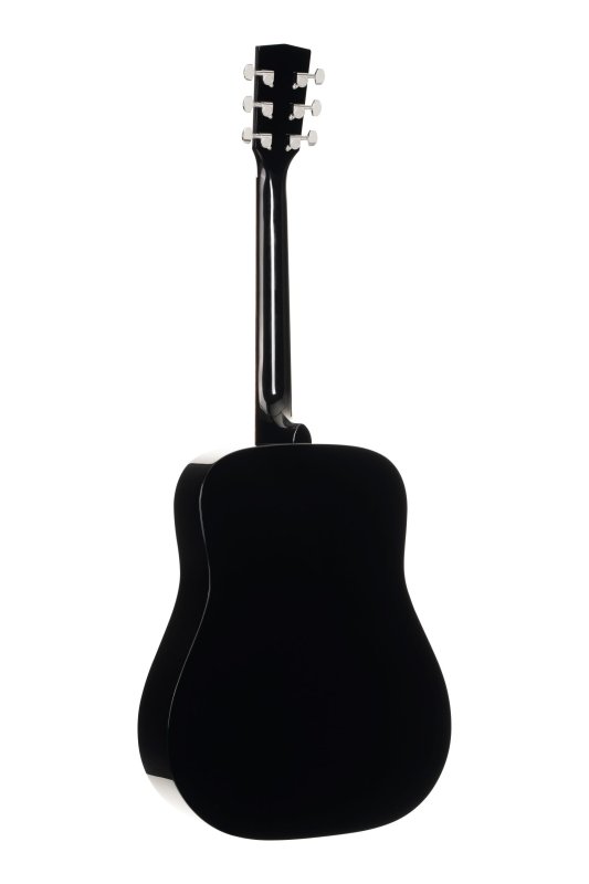 Cort EARTH60BK Earth Series 60 Dreadnought Acoustic Guitar, Back Gloss