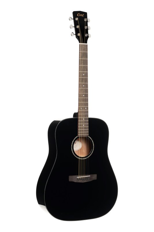 Cort EARTH60BK Earth Series 60 Dreadnought Acoustic Guitar, Back Gloss