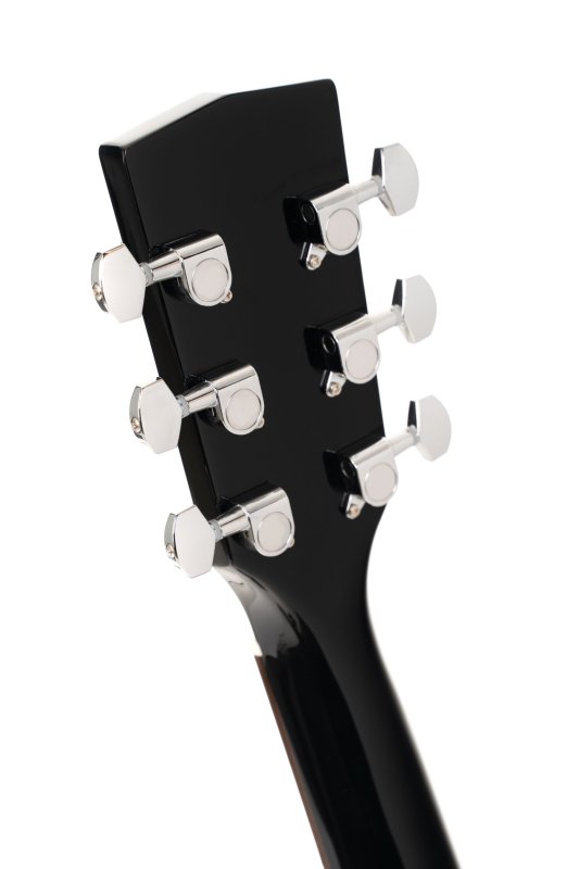 Cort EARTH60BK Earth Series 60 Dreadnought Acoustic Guitar, Back Gloss