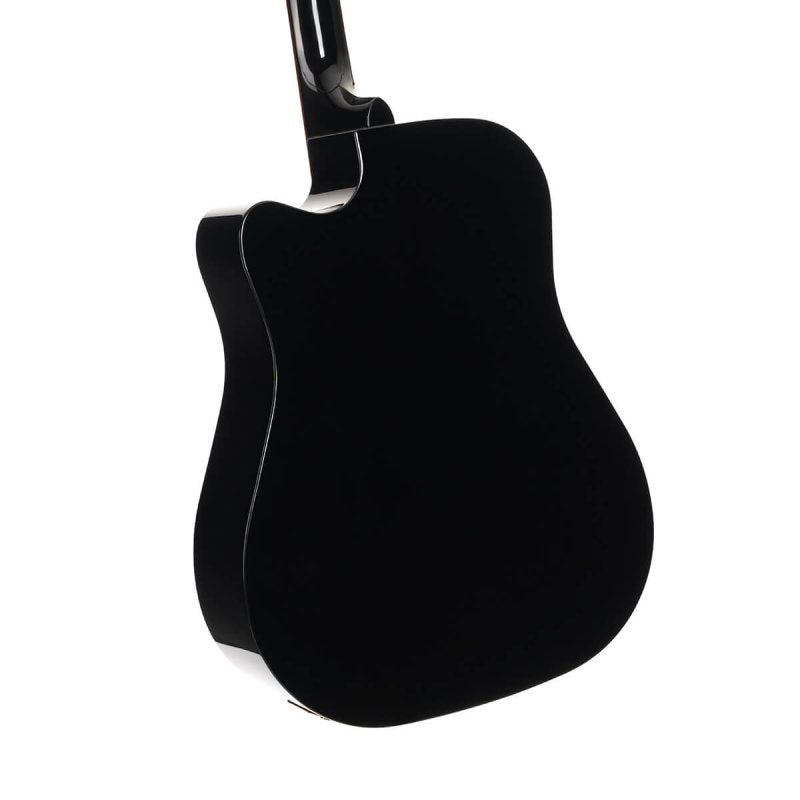 Cort EARTH60CEBK Earth Series 60 Dreadnought Acoustic Electric Guitar, Black Gloss