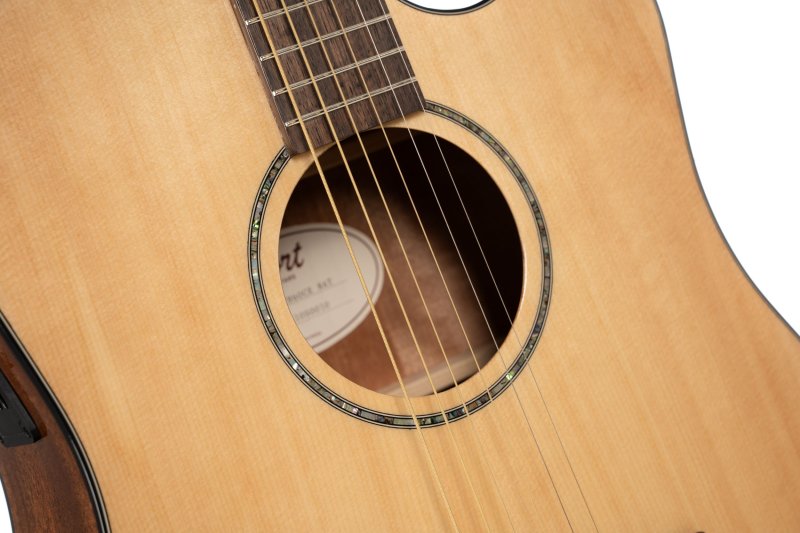 Cort EARTH60CENAT Earth Series 60 Dreadnought Acoustic Electric Guitar, Natural Glossy