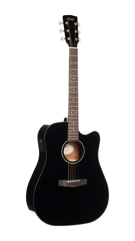 Cort EARTH60CENAT Earth Series 60 Dreadnought Acoustic Electric Guitar, Natural Glossy