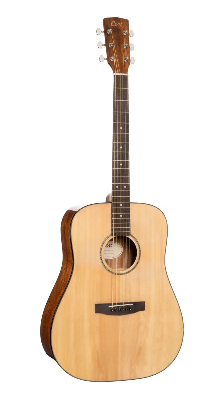Cort EARTH60NAT Earth Series 60 Dreadnought Acoustic Guitar, Natural Gloss