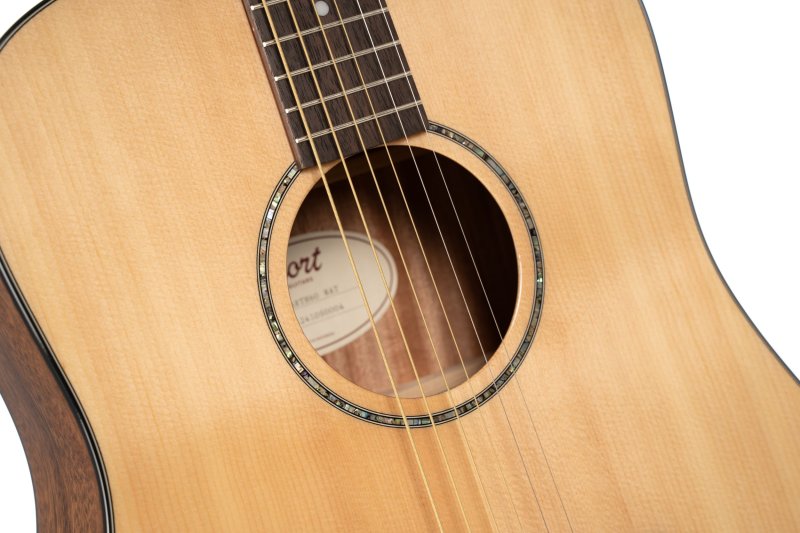 Cort EARTH60NAT Earth Series 60 Dreadnought Acoustic Guitar, Natural Gloss
