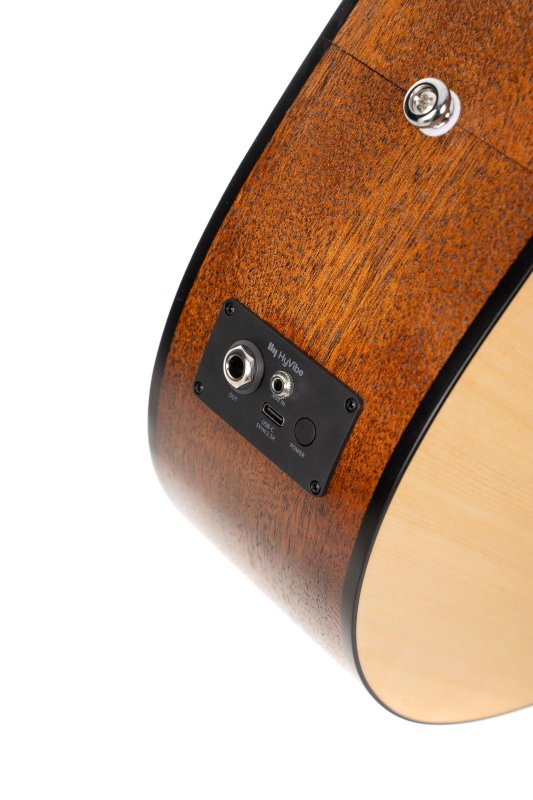 Cort EARTHGO-OP Earth Series Go Hyvibe Acoustic Electric Guitar, Open Pore Natural
