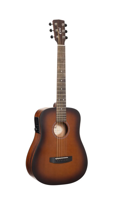 Cort EARTHGO-OPBB Earth Series Go Hyvibe Acoustic Electric Guitar, Open Pore Brown Burst