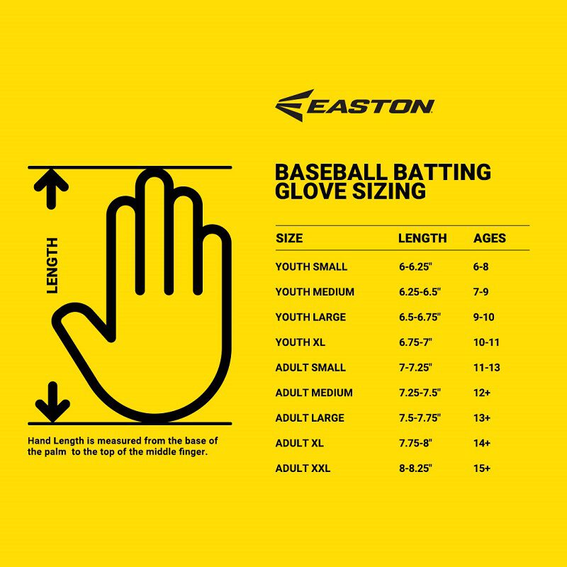 Easton Adult Mav Gt Batting Gloves - Medium - White/Navy
