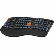 Adesso - EasyTouch 1500 Wired/Wireless/Bluetooth QMK VIA Mechanical Ergonomic Desktop Keyboard - Black