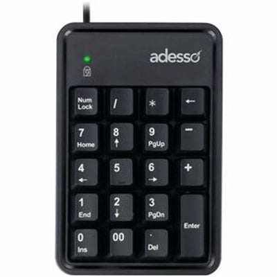 Adesso - Easytouch 600UB Keypad - USB, 19 Keys, Cherry MX Red, Windows 7/Mac - Black
