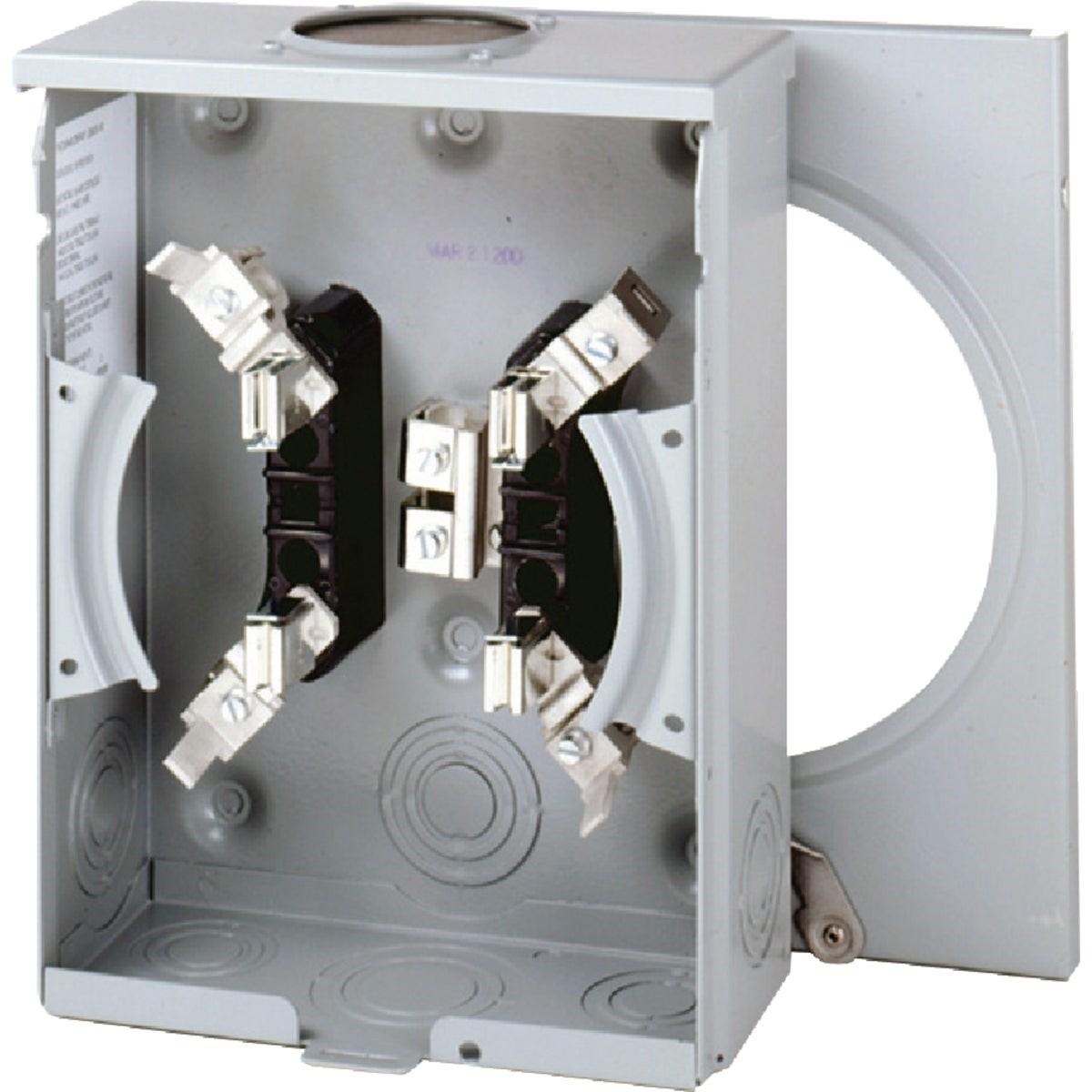 Eaton 100A 600V 4-Jaw Meter Socket with Horn Bypass