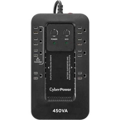 CyberPower - Ecologic UPS EC450G 450VA Compact UPS - Black