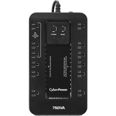 CyberPower - EC750GTAA 750VA Desktop UPS - Black