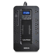 CyberPower EC850LCD Battery Backup UPS  850VA/510W  12 Outlets  LCD Display  120V  Compact  Black