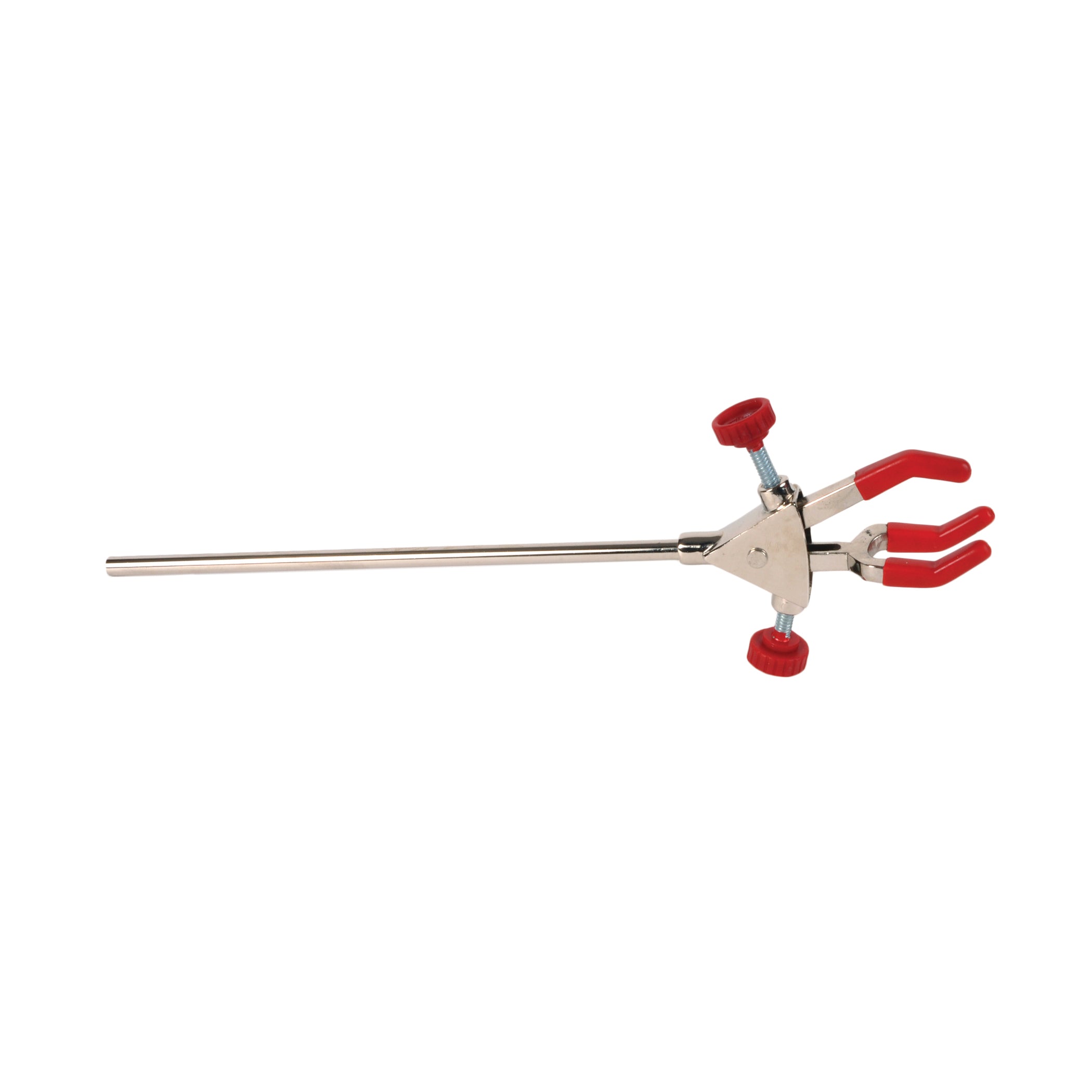 United Scientific® 3-Prong Extension Clamp, With Rod, PVC Coated Grips
