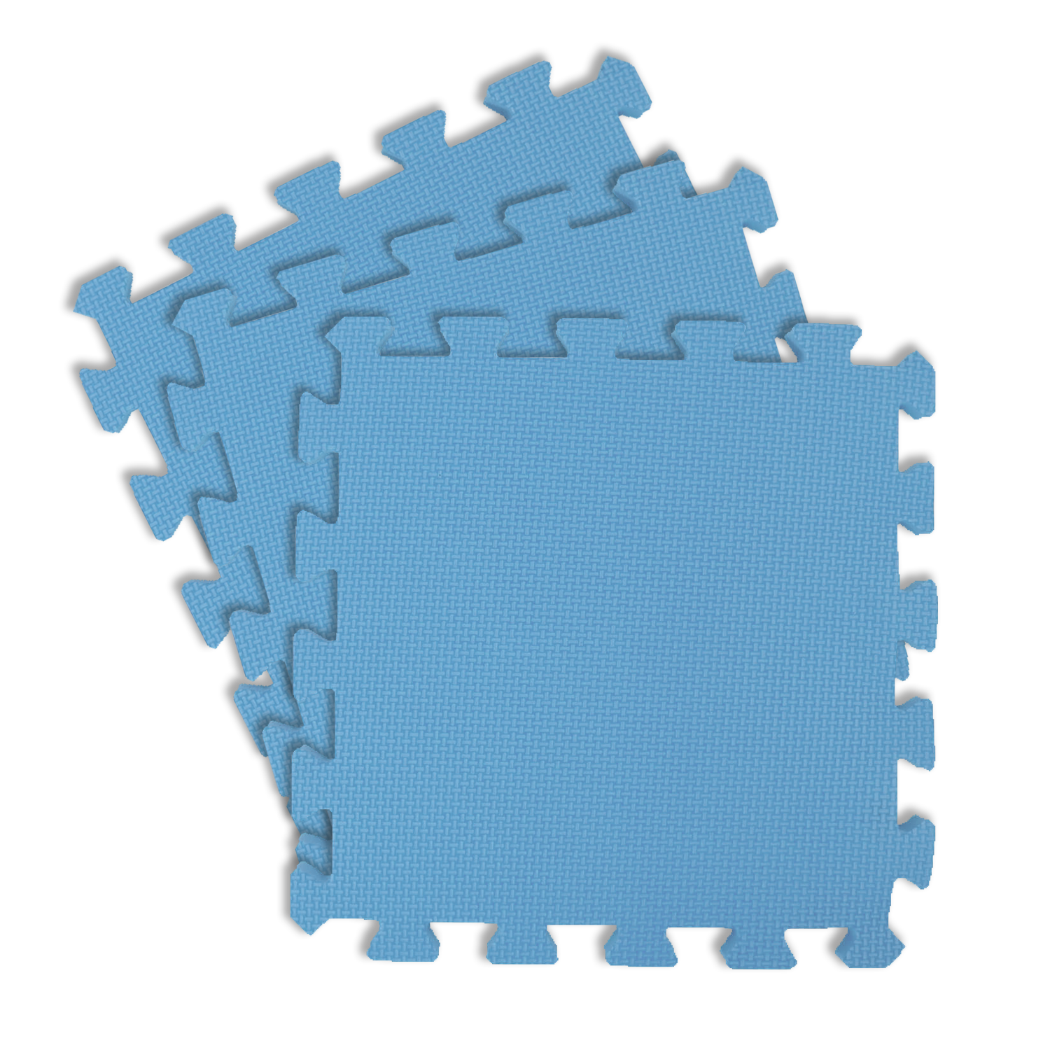 Edu - Tile Play Mat 25pcs  - Blue - Thick, Textured, Soft Foam Floor Mats for Kids, Babies and Toddlers