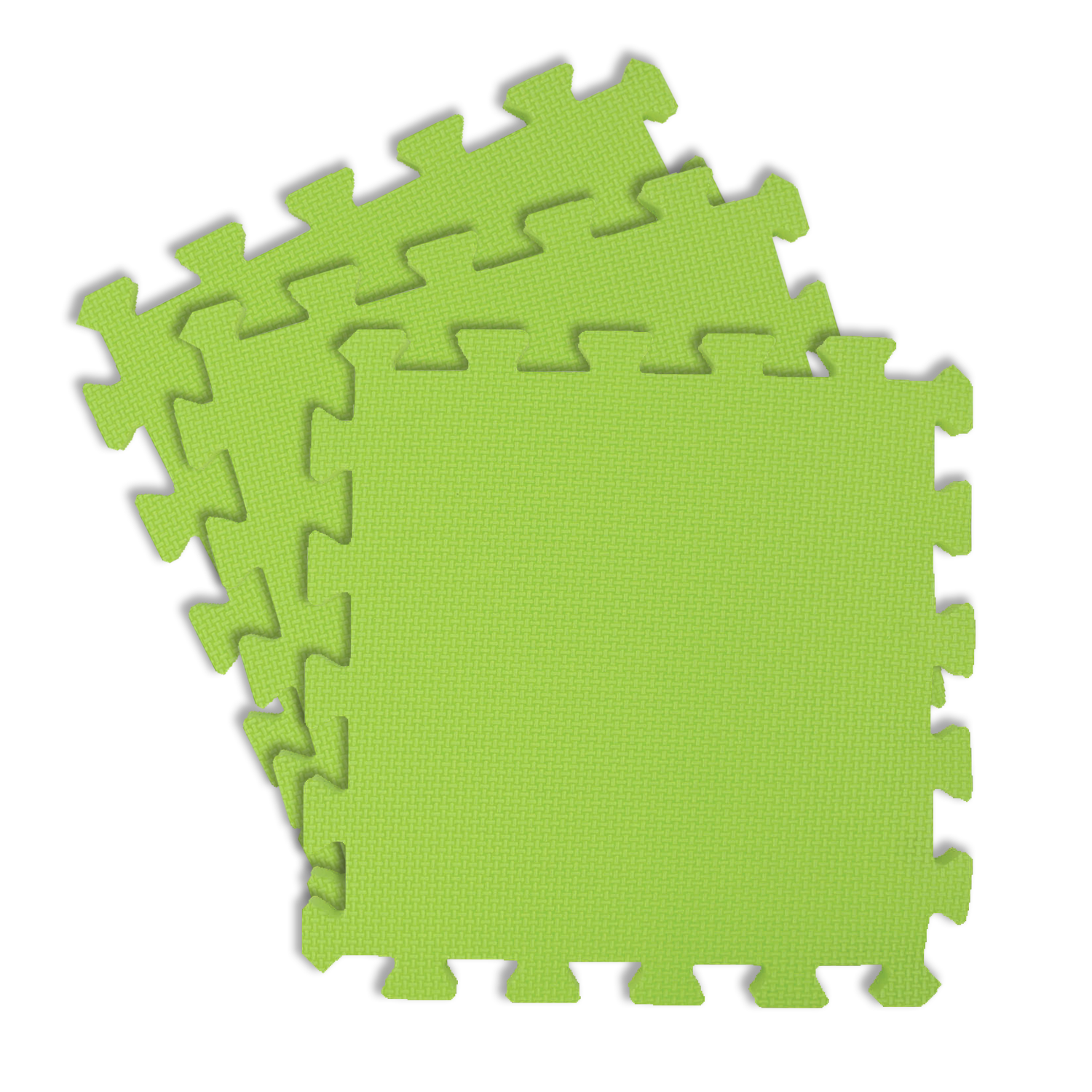 Edu - Tile Play Mat 25pcs  - Green - Thick, Textured, Soft Foam Floor Mats for Kids, Babies and Toddlers