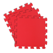 Edu - Tile Play Mat 25pcs  - Red - Thick, Textured, Soft Foam Floor Mats for Kids, Babies and Toddlers