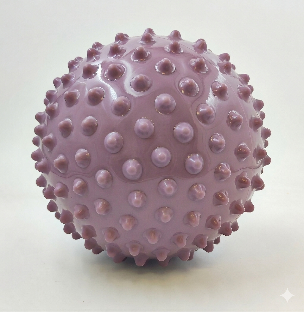 The Original Sensory Ball for Baby, Opaque Boho Chic 7", Lilac - Solid Primary Color and Unique Textured Ball for Baby