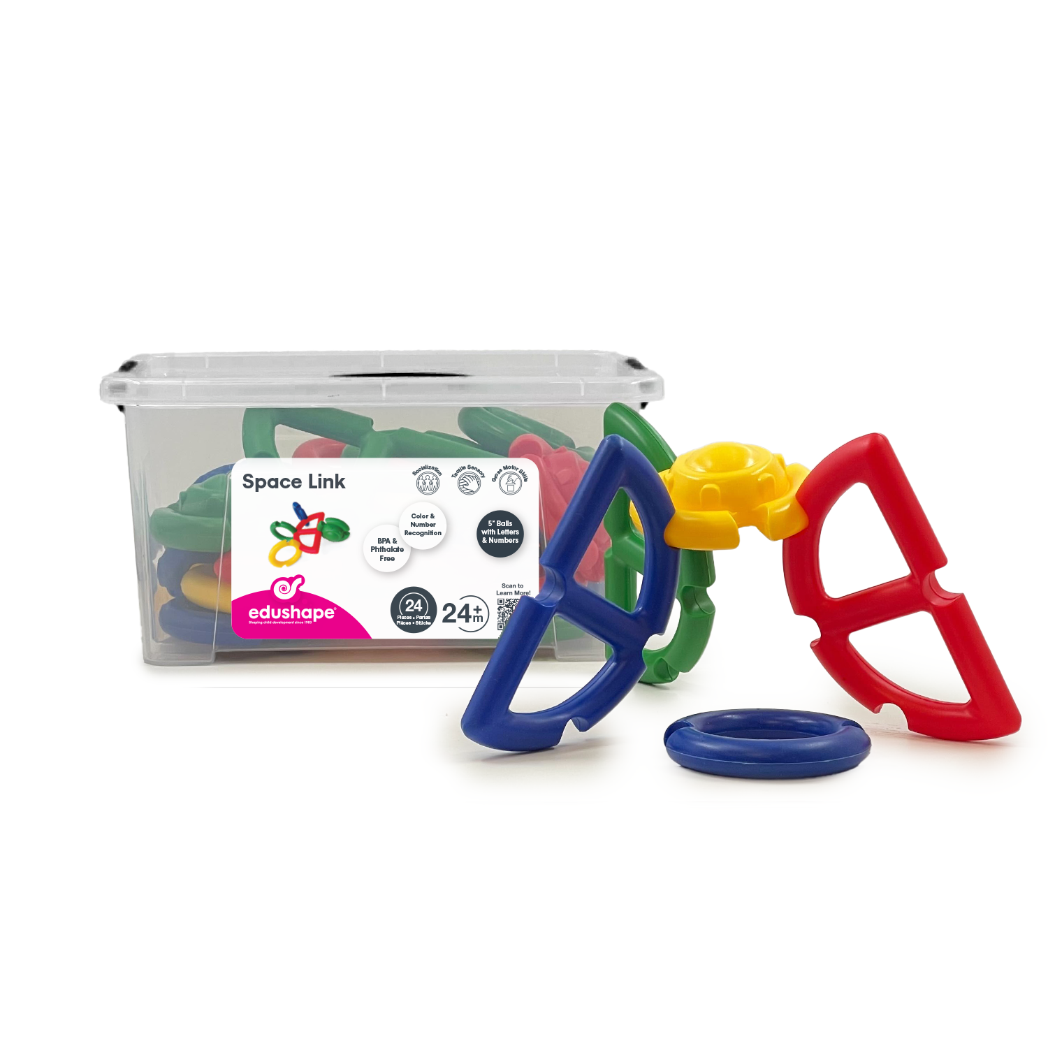 Space Links - Bright and Fun Linking Toys for Babies and Toddlers, Sensory Engagement