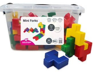 Mini Forks - Bright and Fun Linking Toys for Babies and Toddlers, Sensory Engagement