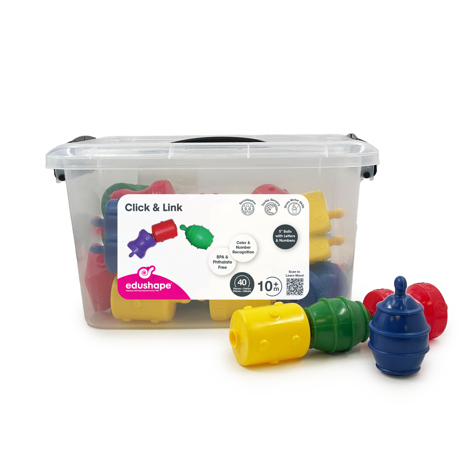 Click & Link - Bright and Fun Linking Toys for Babies and Toddlers, Sensory Engagement