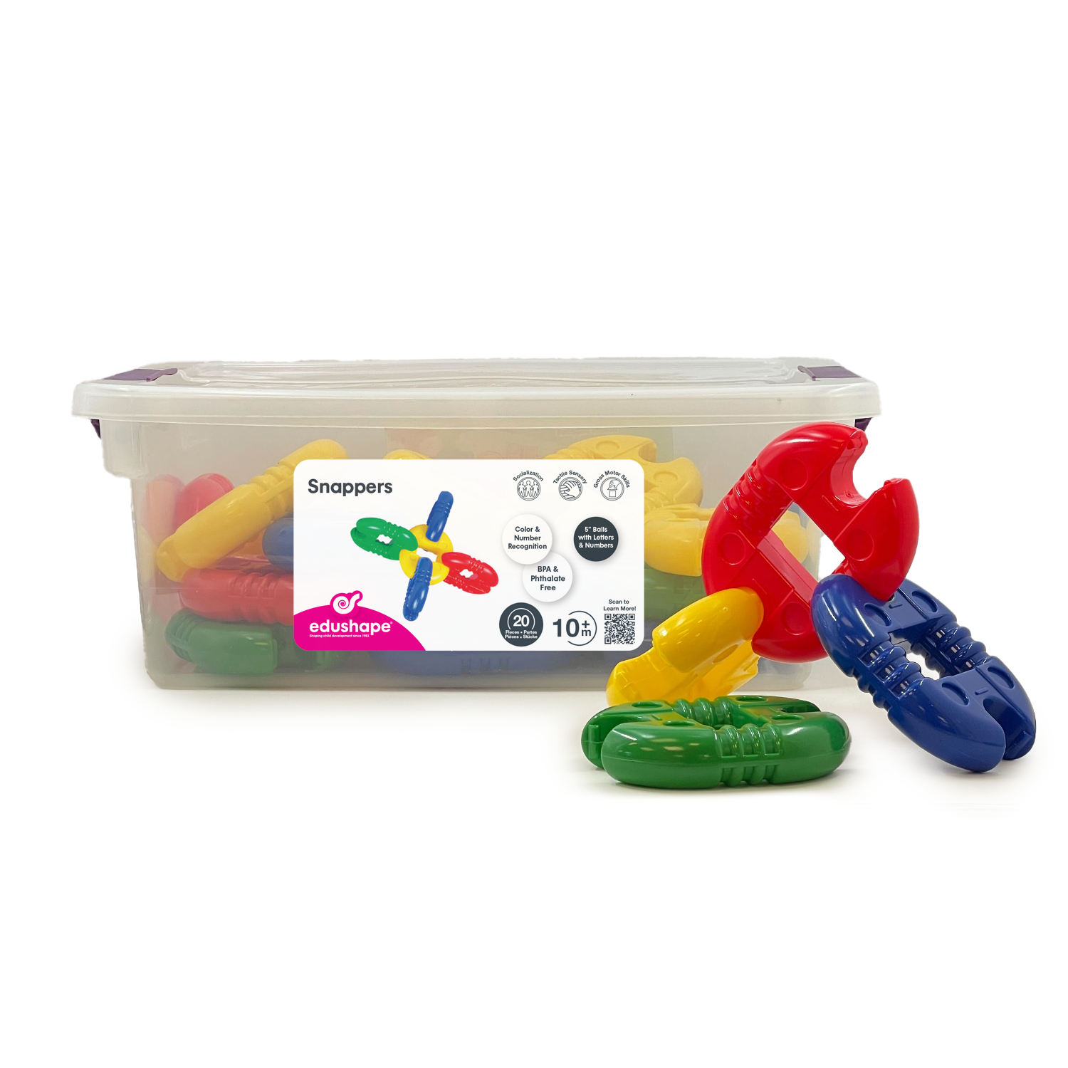 Snappers - Bright and Fun Linking Toys for Babies and Toddlers, Sensory Engagement