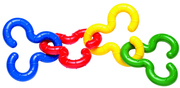 Trio Links - Bright and Fun Linking Toys for Babies and Toddlers, Sensory Engagement