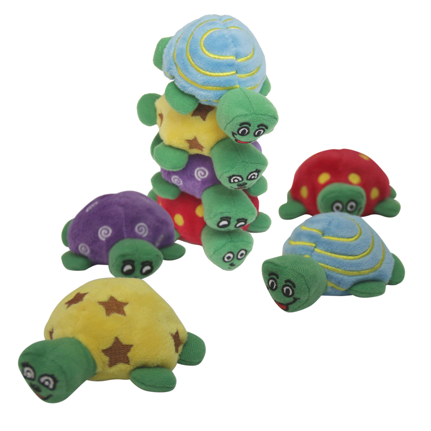 Counting Turles, Jar, 16 pcs - Colorful Linking Fish Toy for Babies and Toddlers, Fine Motor and Sensory Development Play