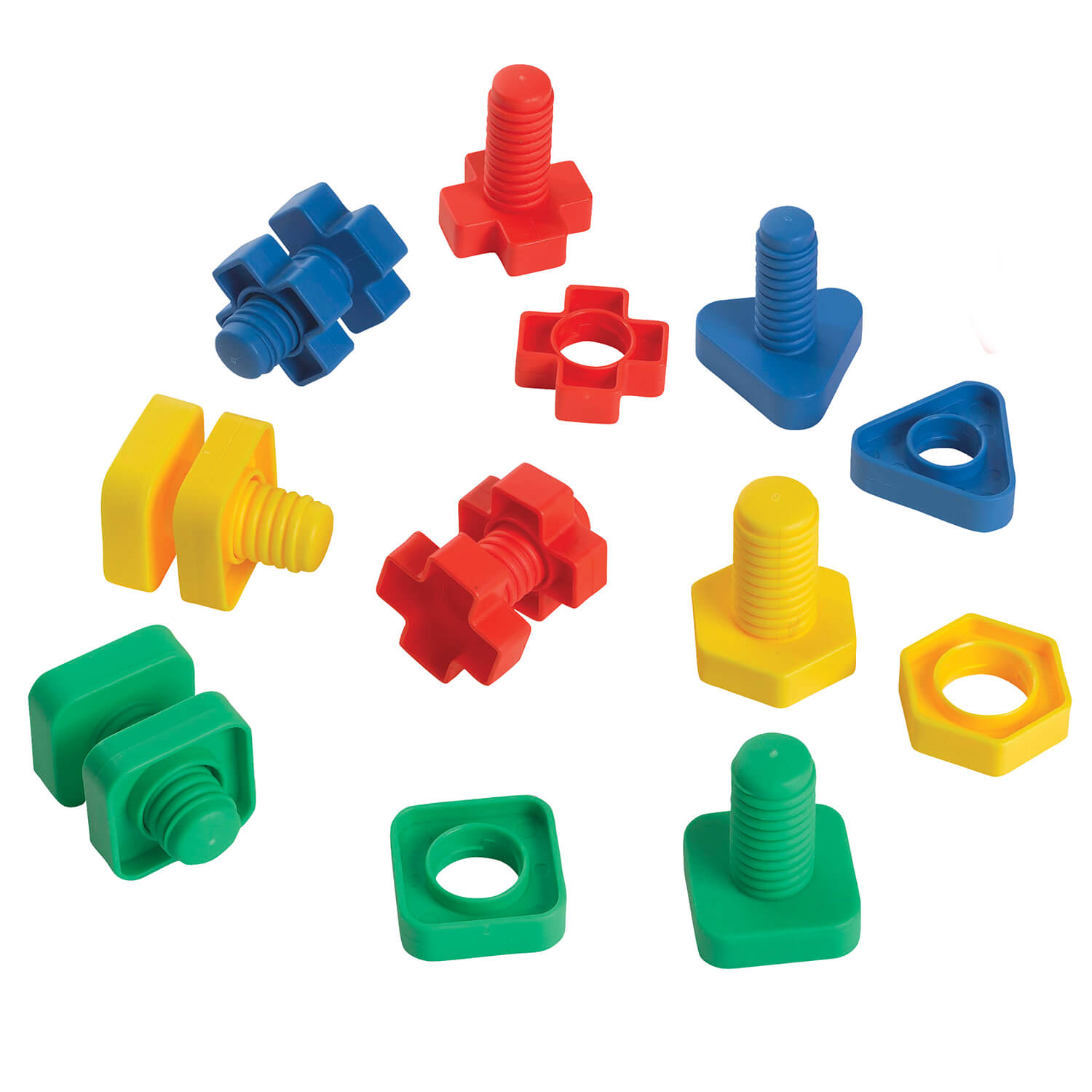 Nuts & Bolts, 144 pcs - Bright and Fun Linking Toys for Babies and Toddlers, Sensory Engagement