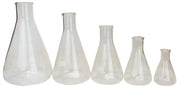 Erlenmeyer Flask Set-5, 50, 125, 250, 500, 1000. Borosilicate Glass