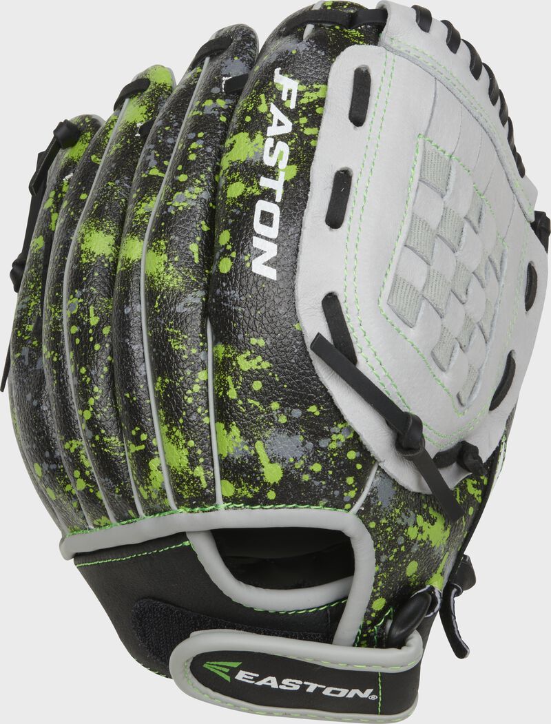 Easton Havoc Series 10-Inch Baseball Glove - Left Hand Thrower - Black/Gray/Optic
