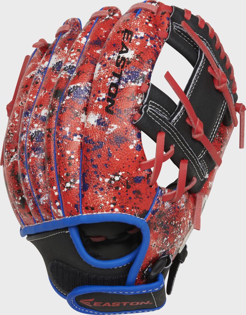 Easton Havoc Series 10.5-Inch Baseball Glove - Right Hand Thrower - Black/Scarlet/Royal