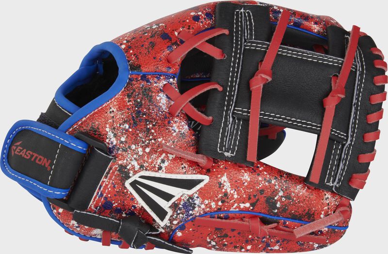 Easton Havoc Series 10.5-Inch Baseball Glove - Right Hand Thrower - Black/Scarlet/Royal