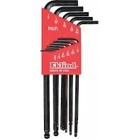 Eklind Hex-L Ball End Hex Key, Style: Long Arm, Size: 8 MM, Packaging Qty: 5 per pack