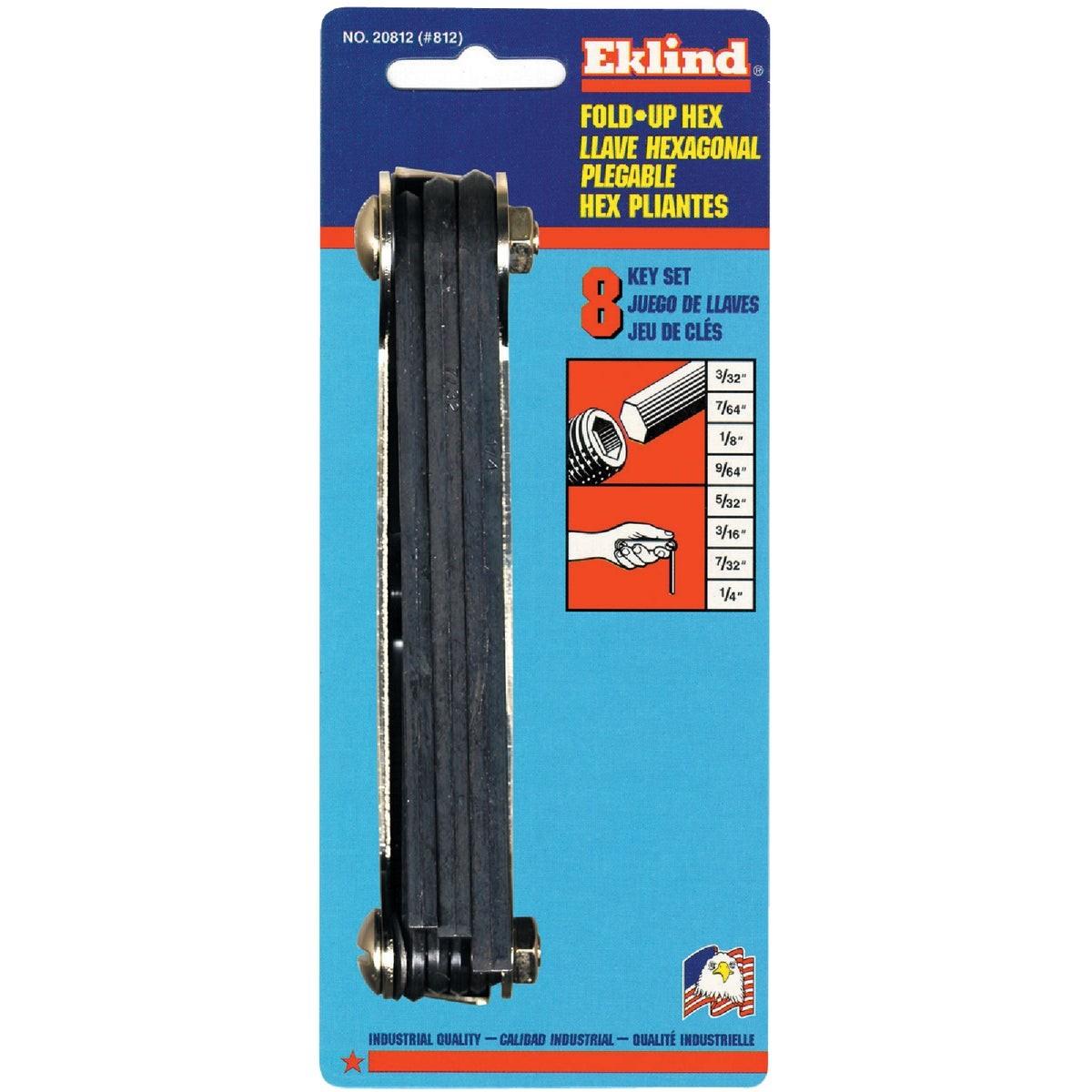 Fold Up Hex Key Set, Fold-Up Set #812 3/32"-1/4" Hex Keys