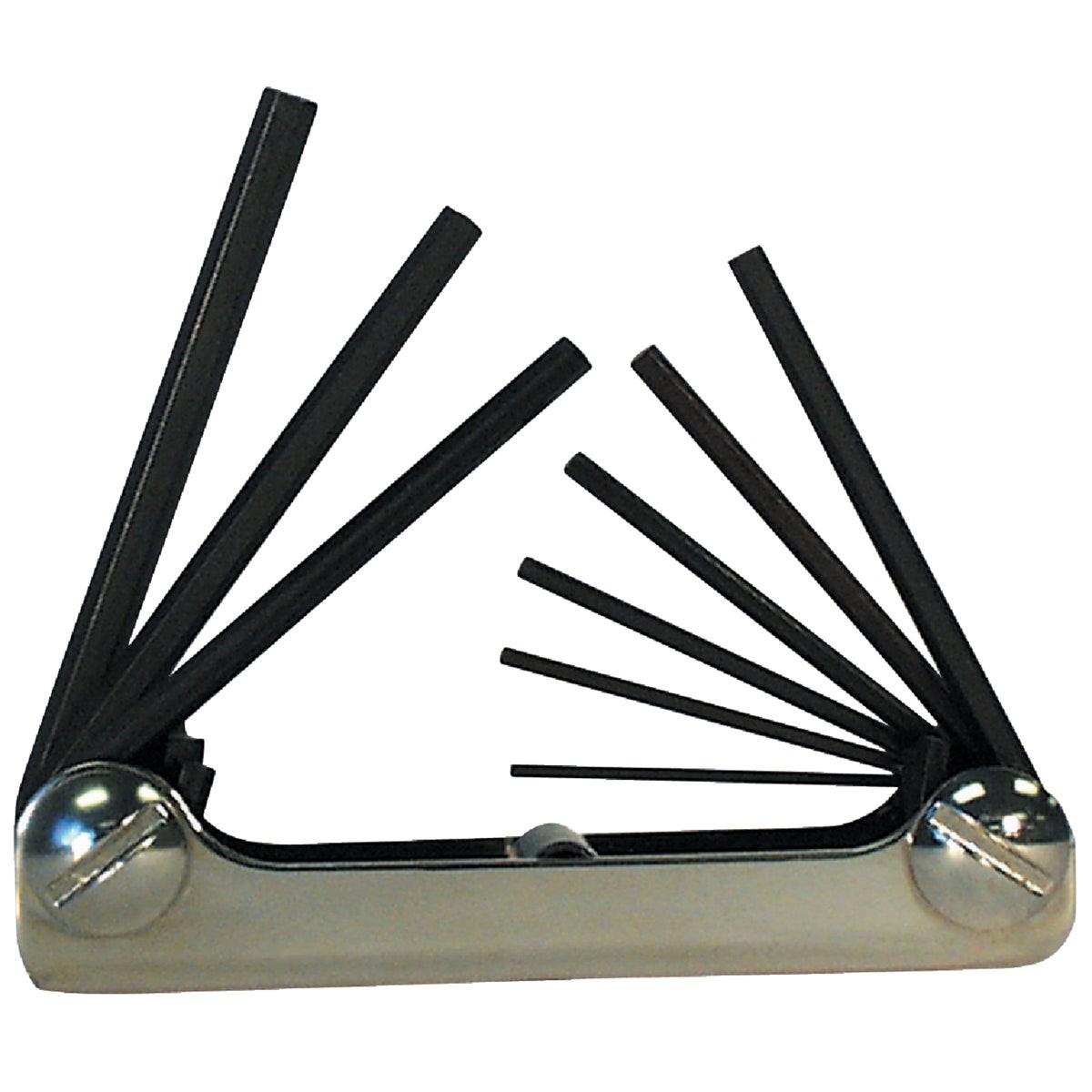 Fold Up Hex Key Set, Fold-Up Set #91S .050"-3/16" Hex Keys