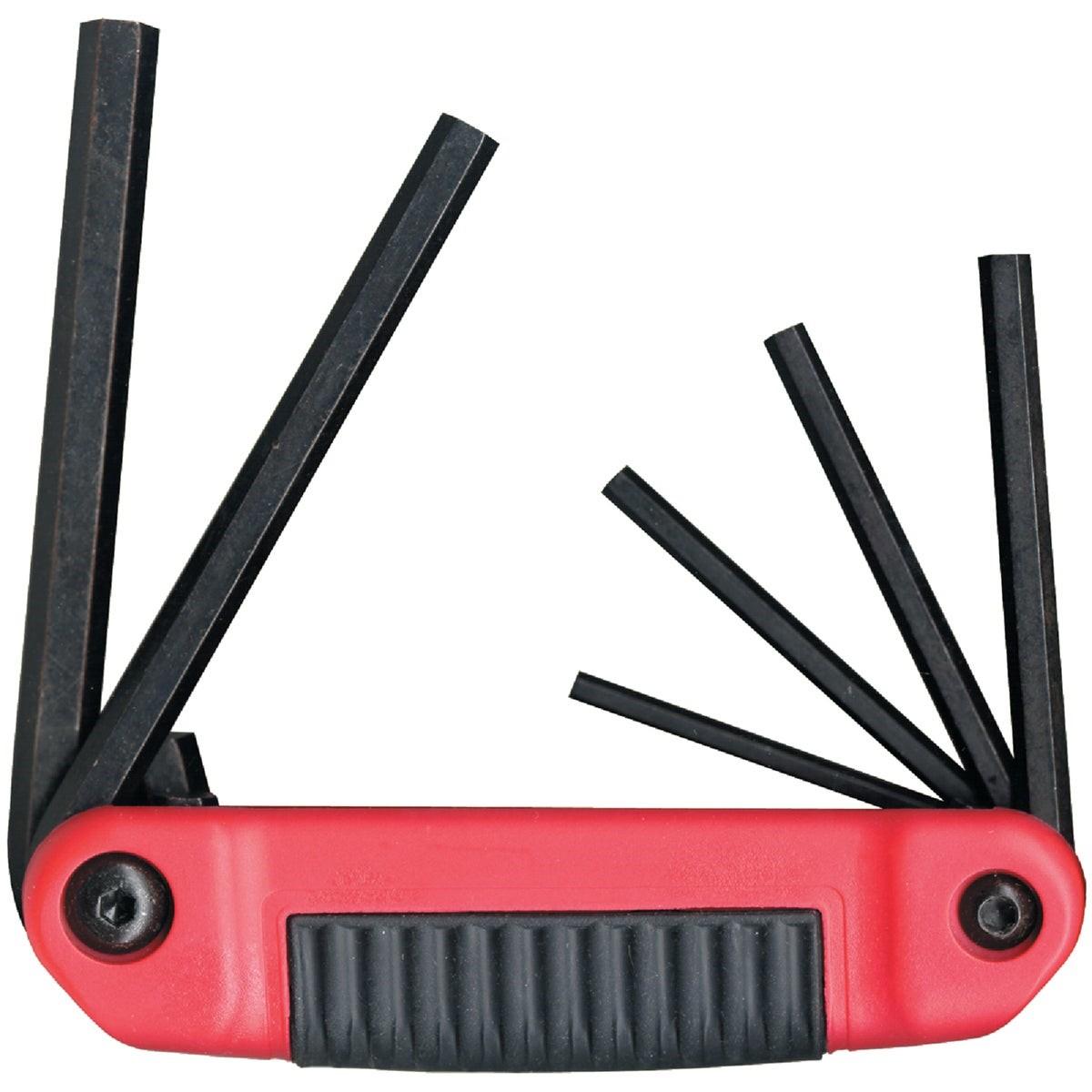 Fold Up Hex Key Set, Ergo-Fold Key Set 6pc. 5/32"-3/8" Hex Keys