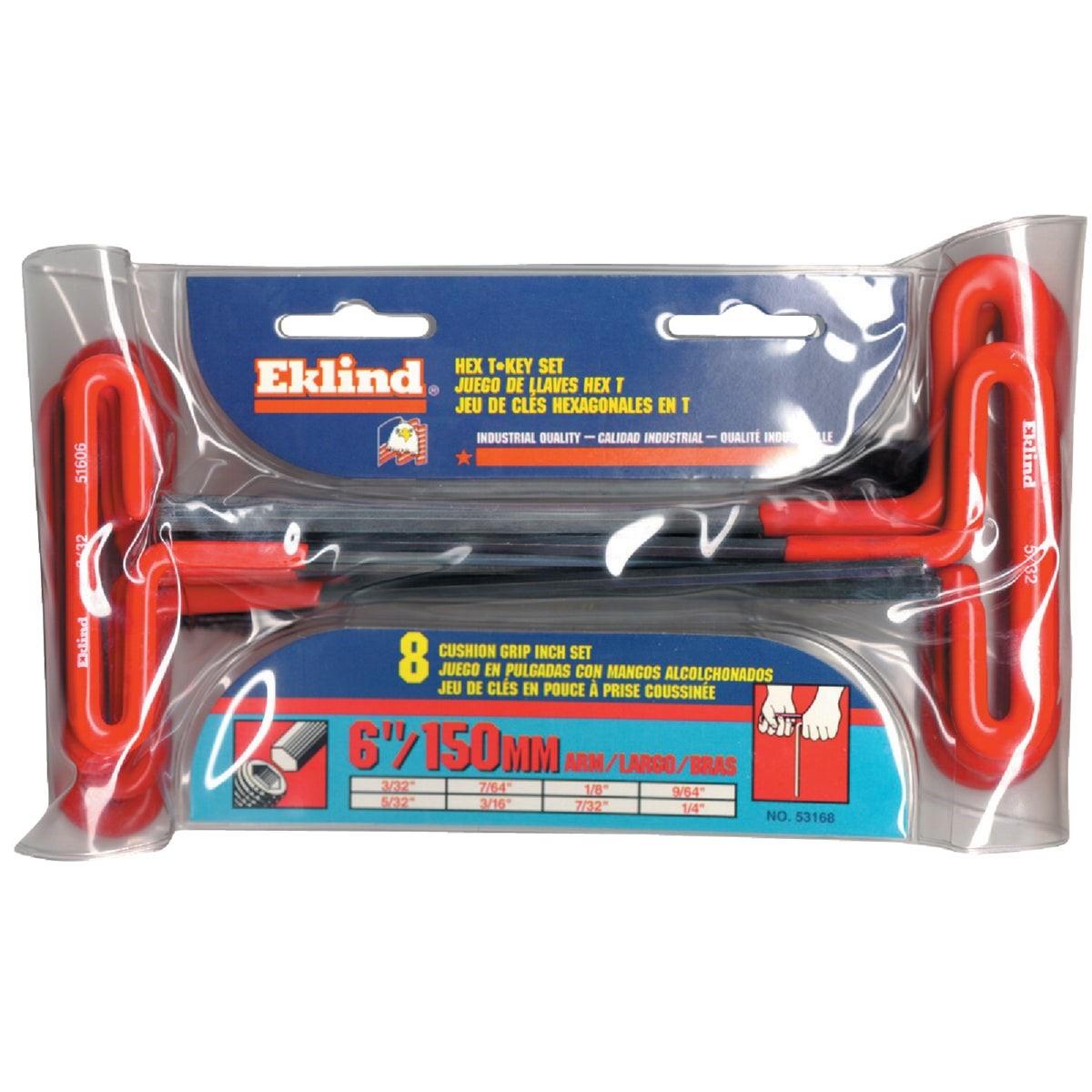 Eklind 8 pc, 6 SAE T-handle Hex Set, 14.7 oz