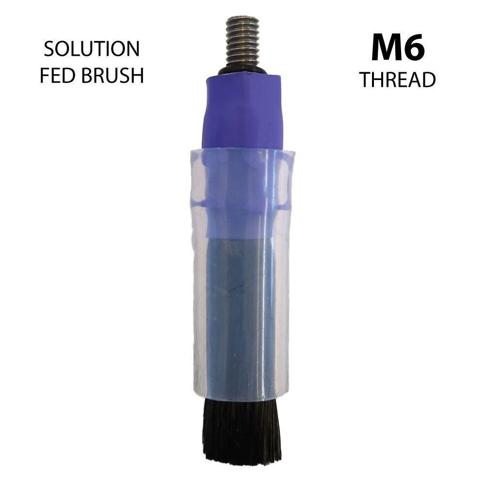 M6 Lrg Solution Fed Brush 5 pack. M6 threaded brush to suit M6 Feeder Unit.