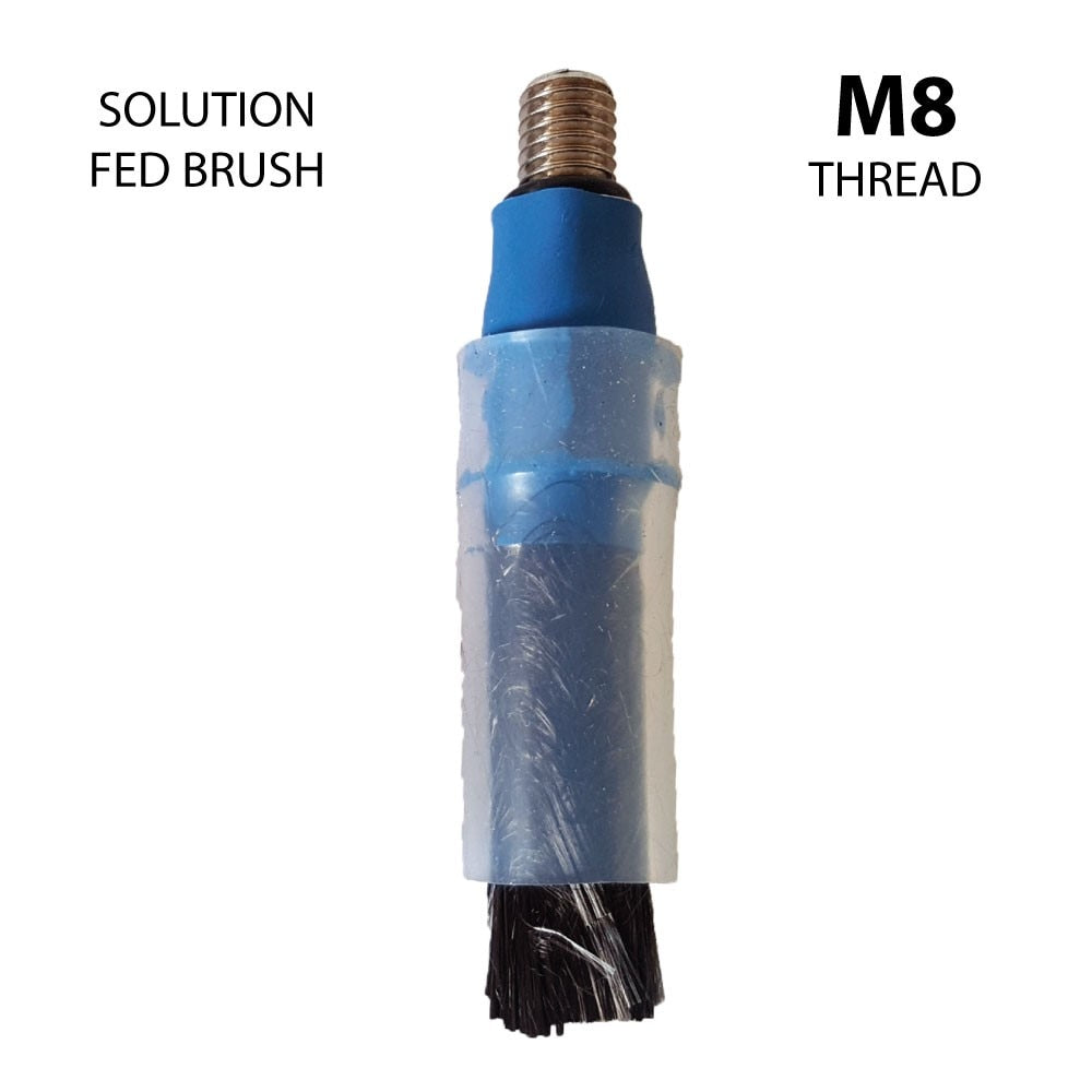 M8 Std Solution Fed Brush 5 pack. M8 threaded brush to suit M8 Feeder Unit.