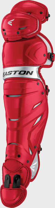 Easton Elite X Intermediate Leg Guards - Red