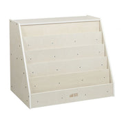 Mobile Book Display with Storage - White Wash