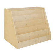 Mobile Book Display with Storage - Natural
