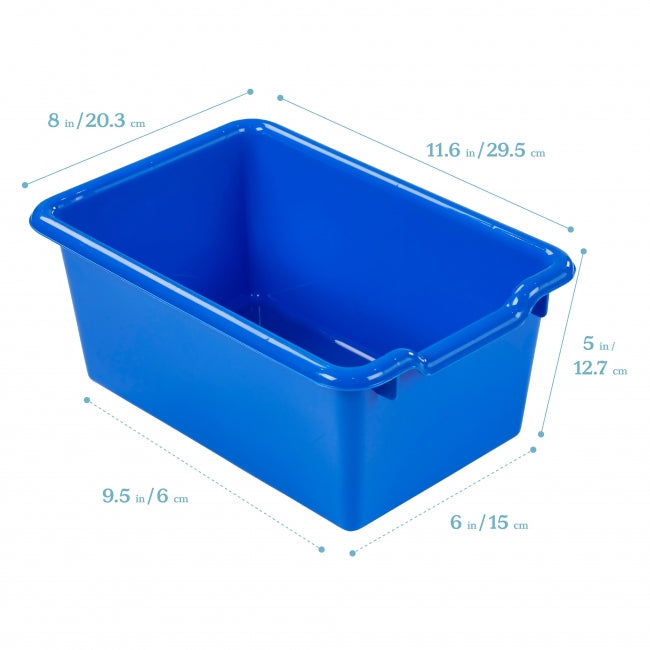 Scoop Front Storage Bins 10-Pack - Blue