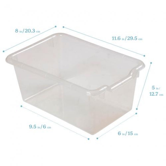 Scoop Front Storage Bins 10-Pack - Clear