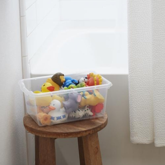 Scoop Front Storage Bins 10-Pack - Clear