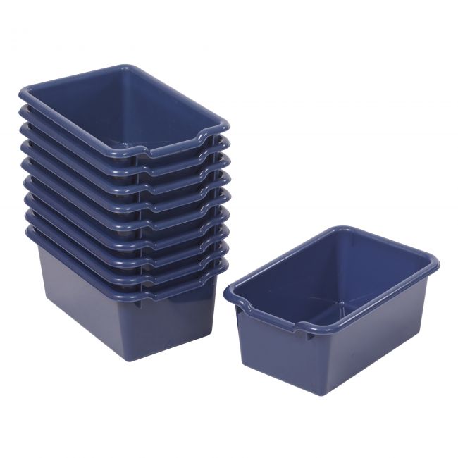 Scoop Front Storage Bins 10-Pack - Navy