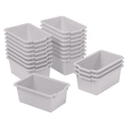 Scoop Front Storage Bins 20-Pack - Light Grey